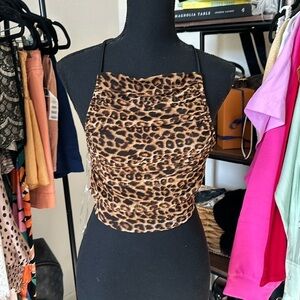 Nwot Amable leopard print cross back